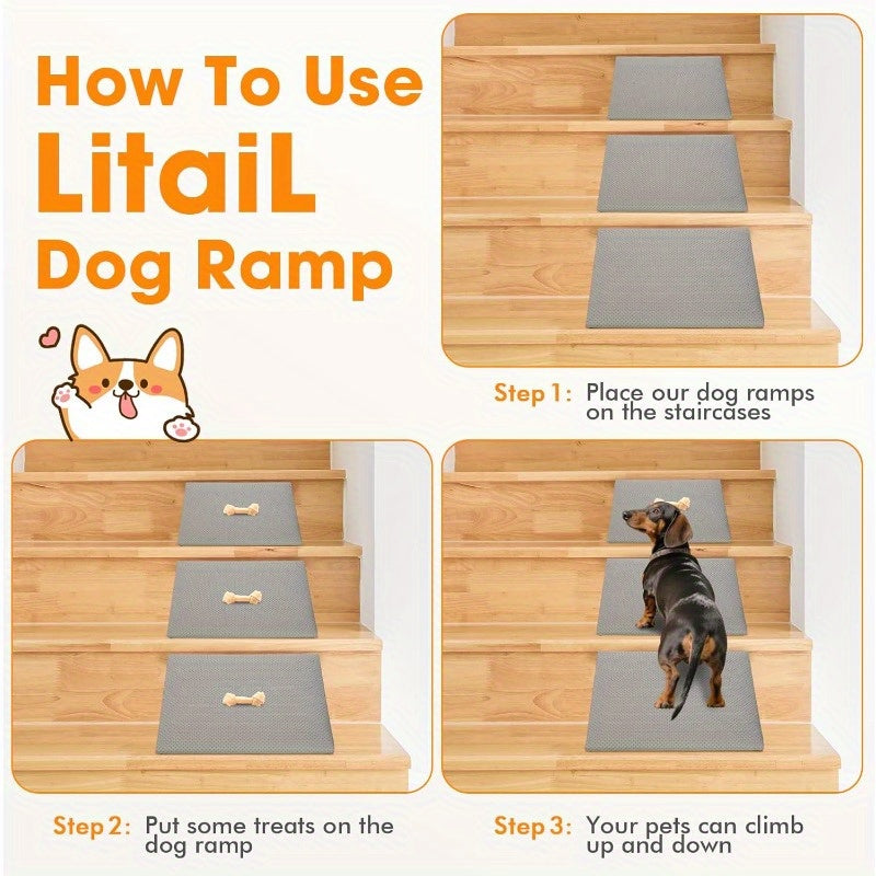 Heavy Duty Dog Ramp and Pet Steps with Non Slip Base