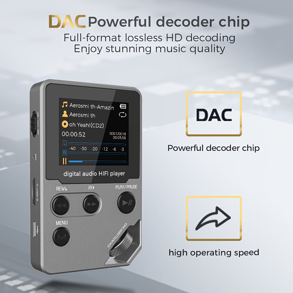 High Fidelity Music Player with Long Battery Life and Recording Function