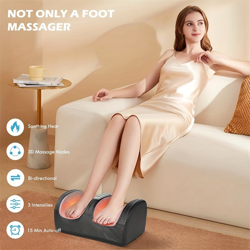 Shiatsu Foot Massager With Heat And Calf Massage Roller