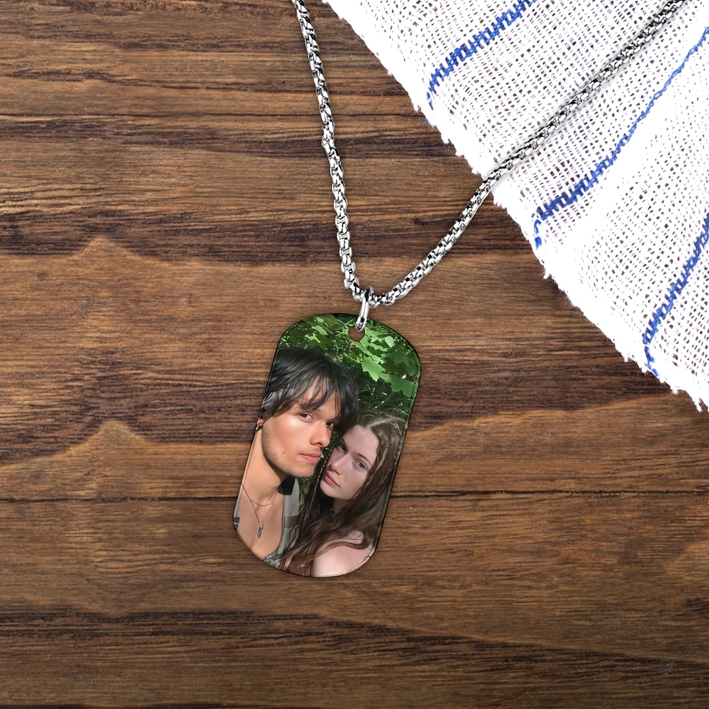 Stainless Steel Dog Tag With Customizable Engraving Photo