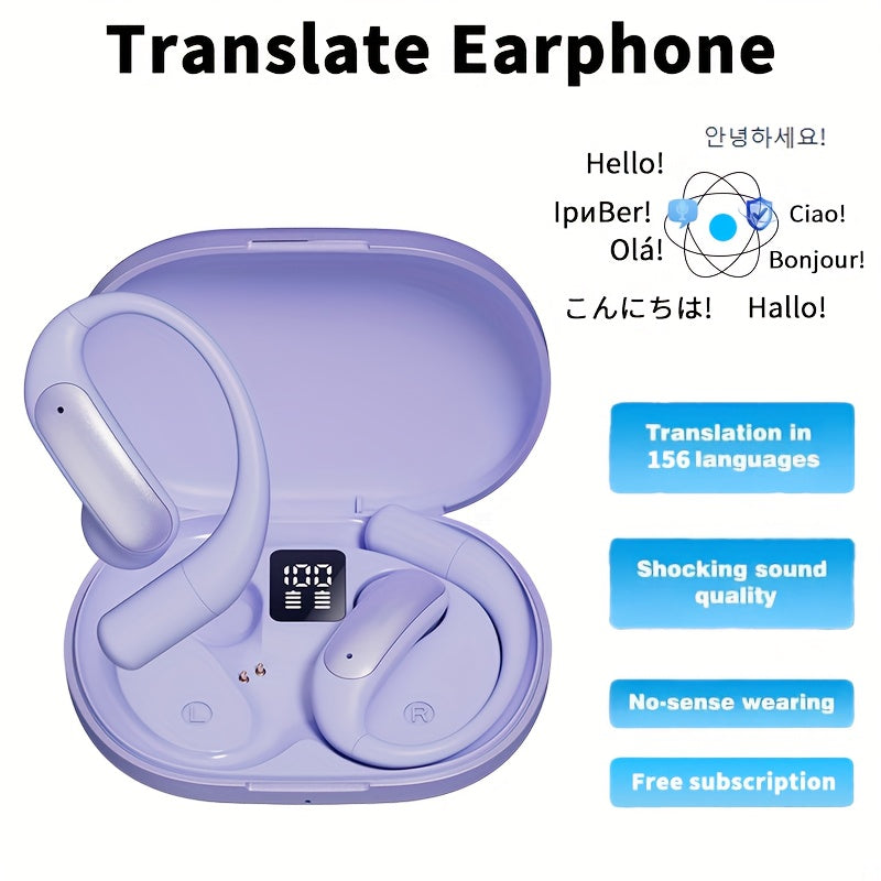 3 In 1 AI Translator Earbuds 156 Languages Translation