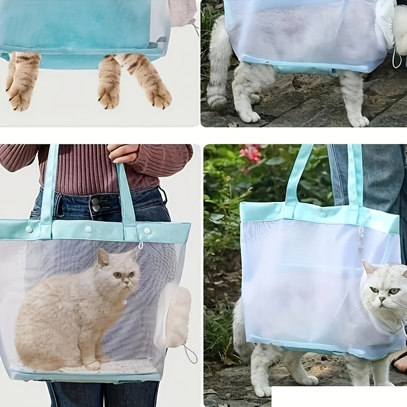 Mesh Pet Bag Breathable Travel Carrier For Cats And Dogs