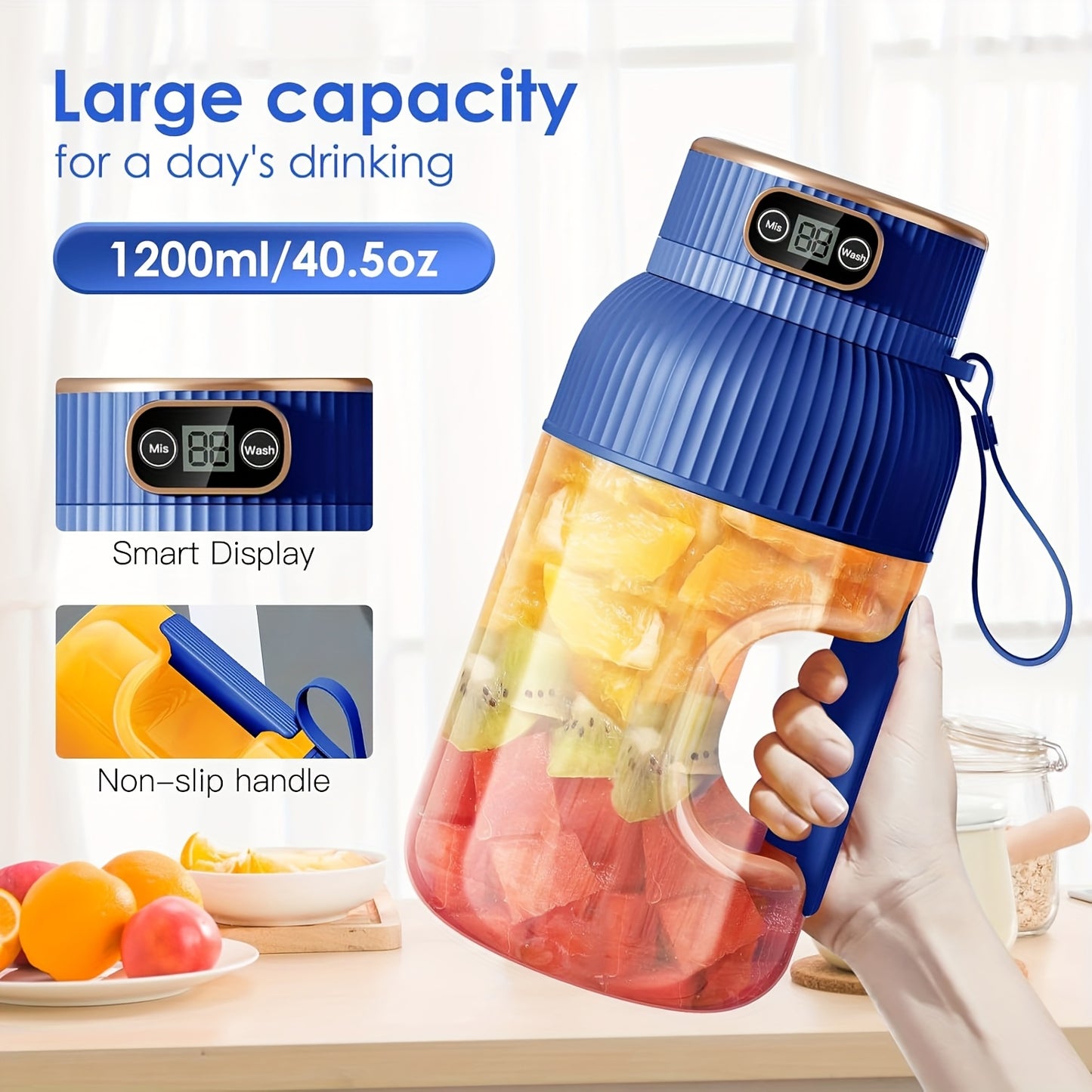 Portable Fruit Juicer Blender With Rechargeable Battery