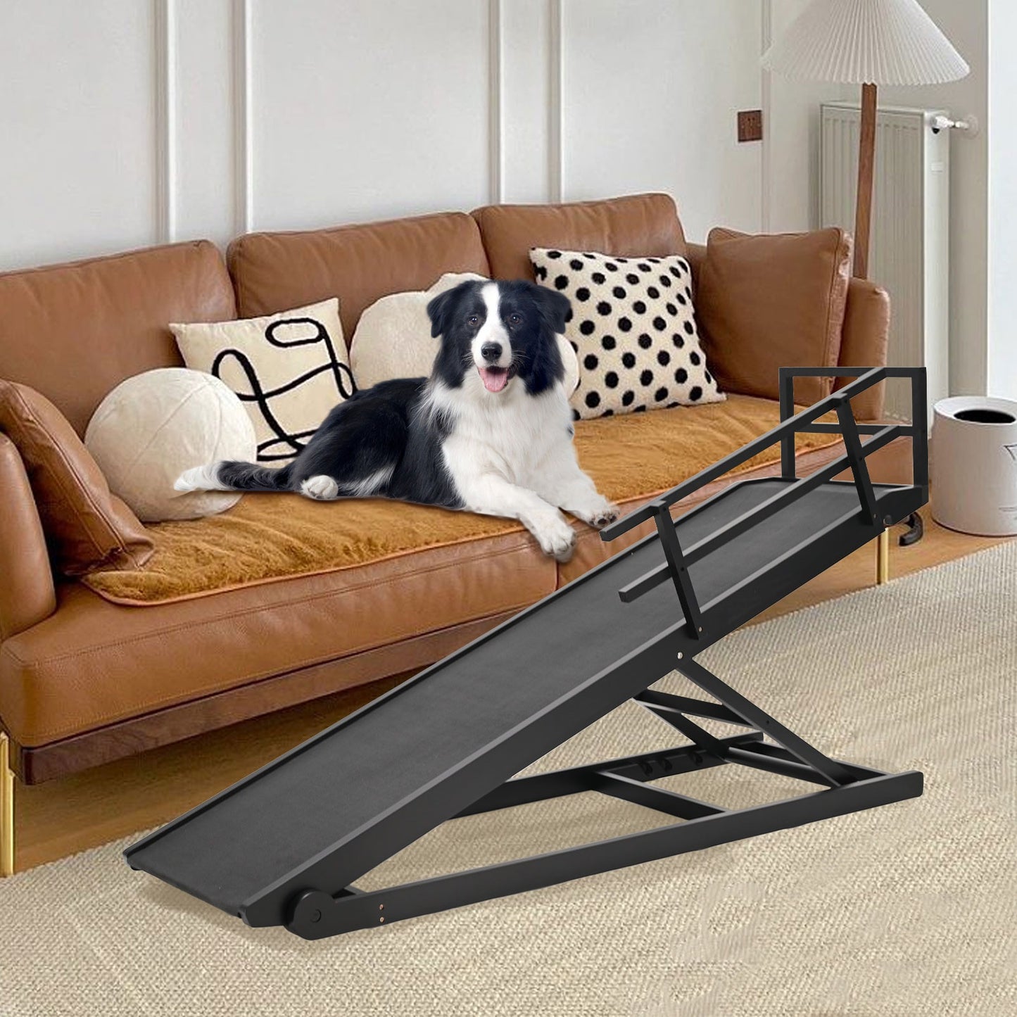 Adjustable Wooden Dog Ramp For Beds Couches And SUVs