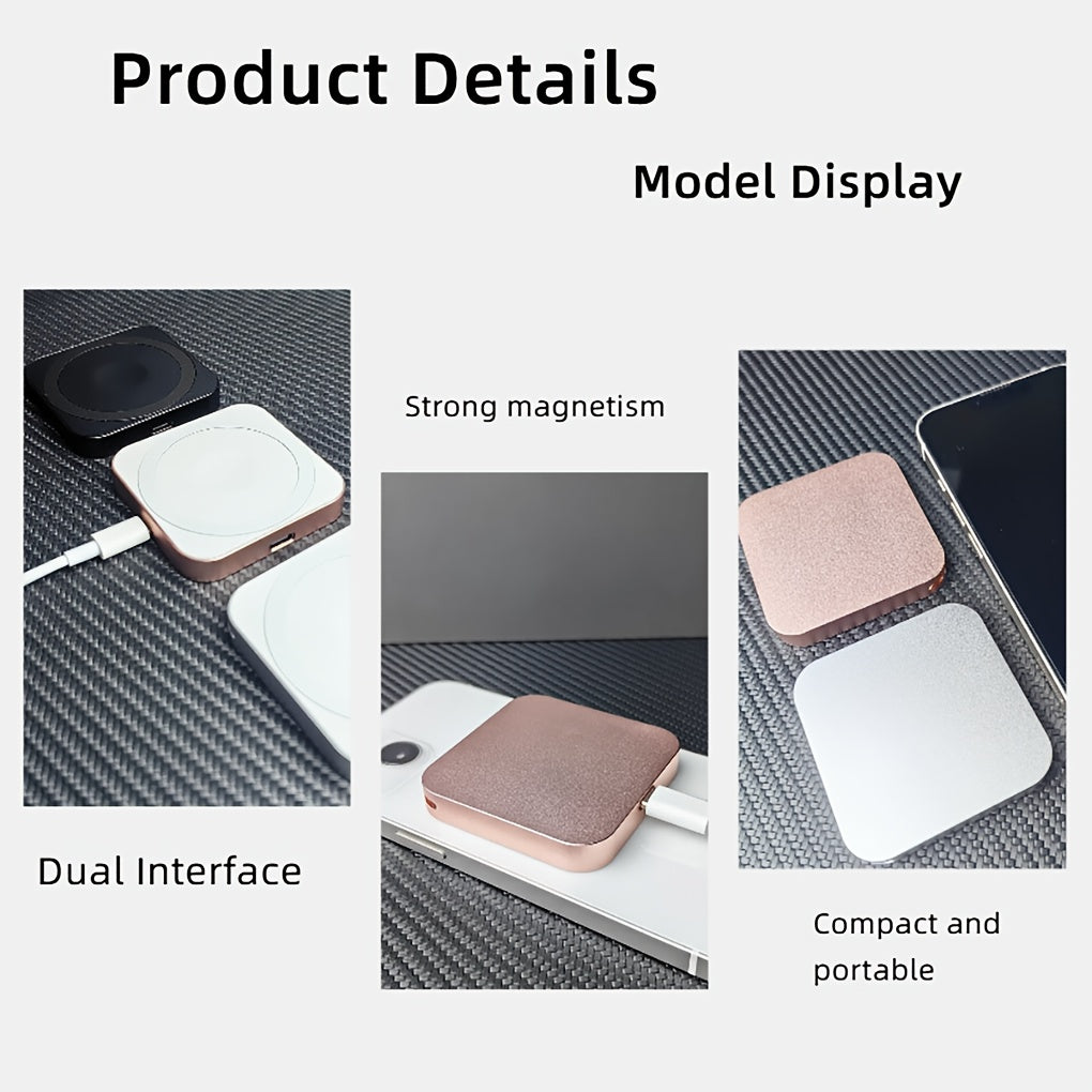 Mini Magnetic Wireless Charger With Dual Interface 15W
