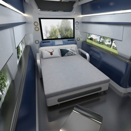 Minimalist Stretchable Sofa Bed with Built-In Storage for Small Spaces