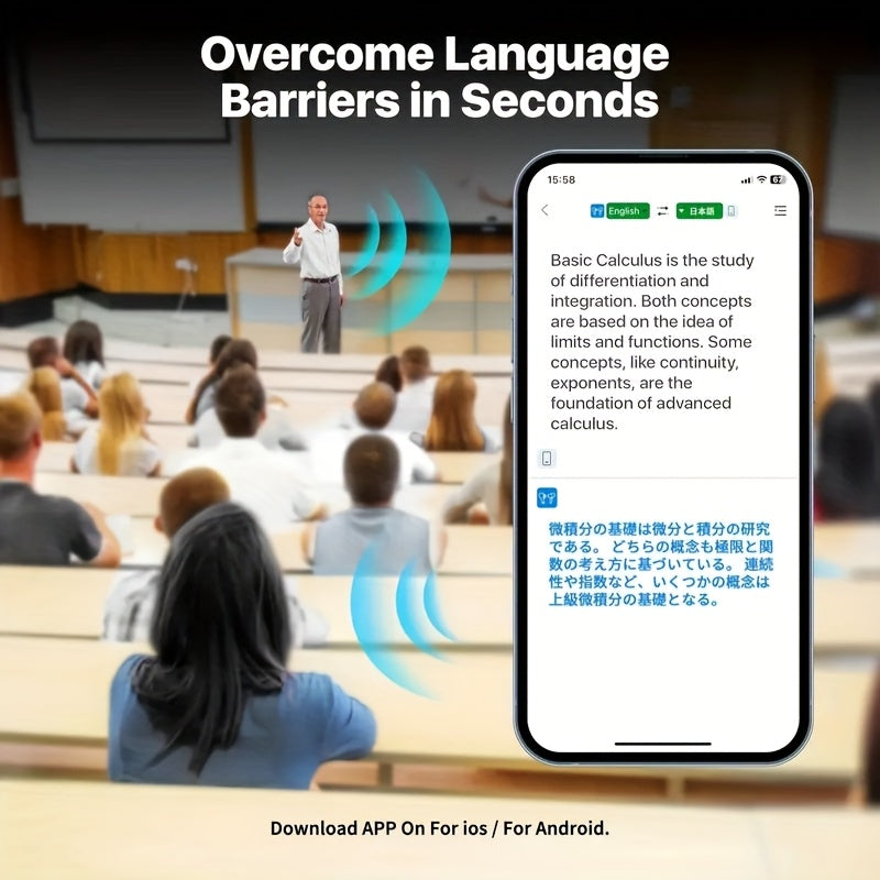 3 In 1 AI Translator Earbuds 156 Languages Translation