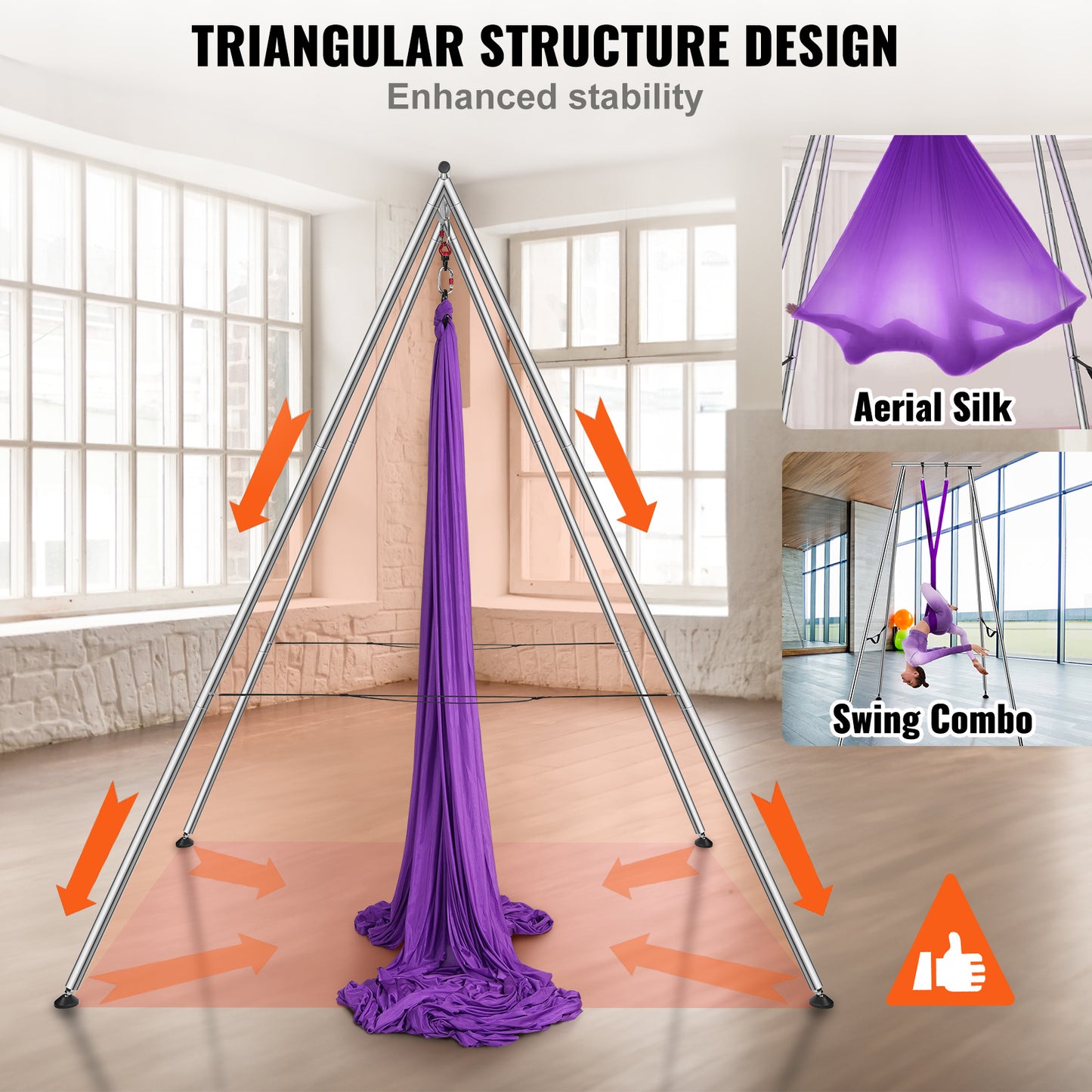 VEVOR Aerial Yoga Frame with Professional Yoga Hammock