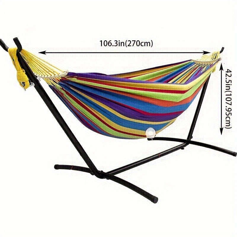 SZHLUX Double Hammock With Stand And Premium Carry Bag