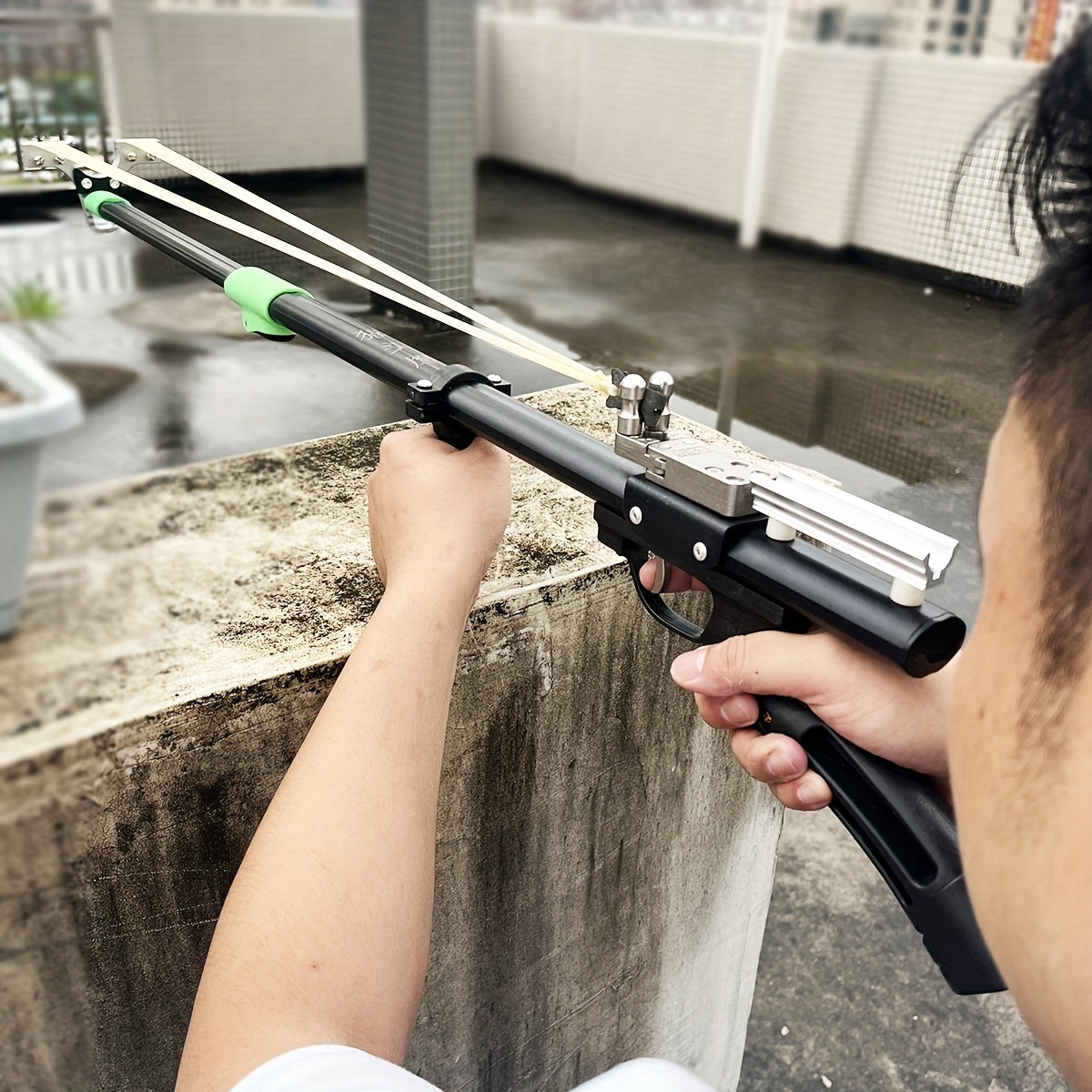 Extensible Stainless Steel Slingshot With Ergonomic Handle For Outdoor Hunting