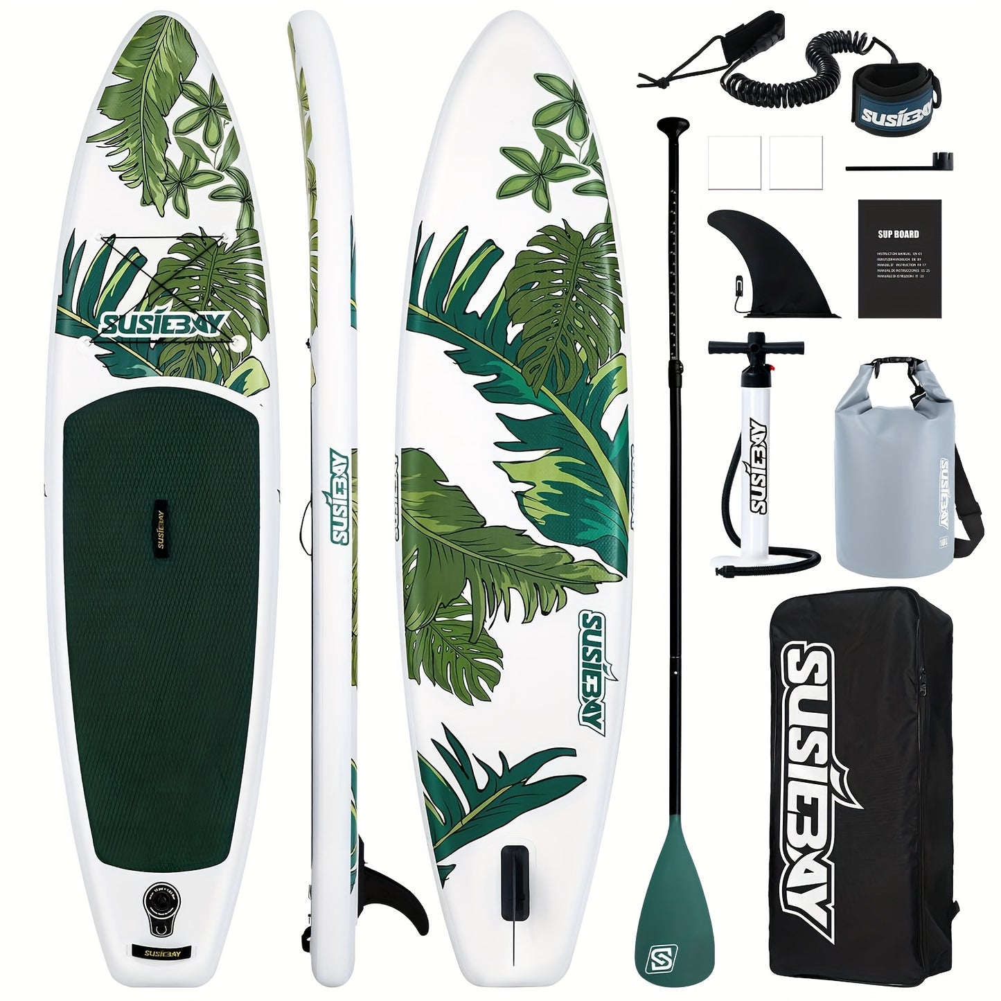 10'6" Extra Wide Inflatable Stand-Up Paddleboard Kit with Accessories