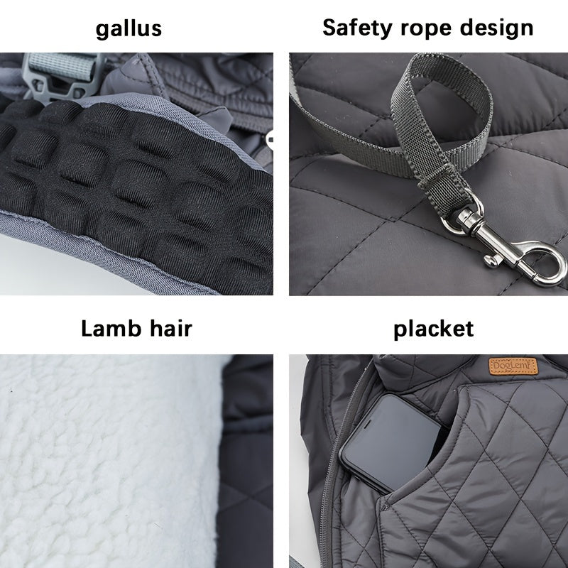 Adjustable Quilted Pet Carrier Backpack for Active Adventures