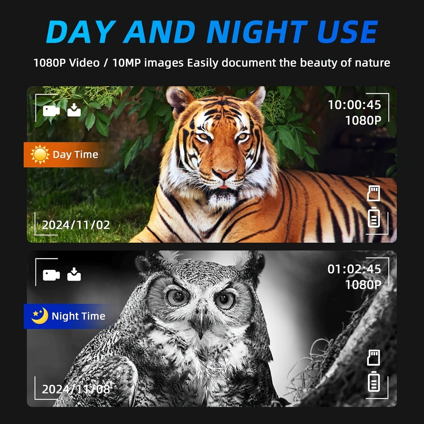 Night Vision Binoculars Head Mounted Infrared HD Display