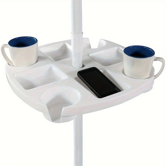 Beach Umbrella Tray with Cup Holders for Outdoor Fun