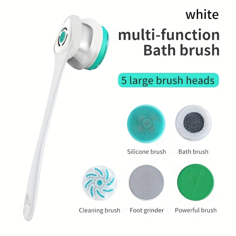 6 In 1 Rechargeable Electric Shower Brush Set For Cleansing