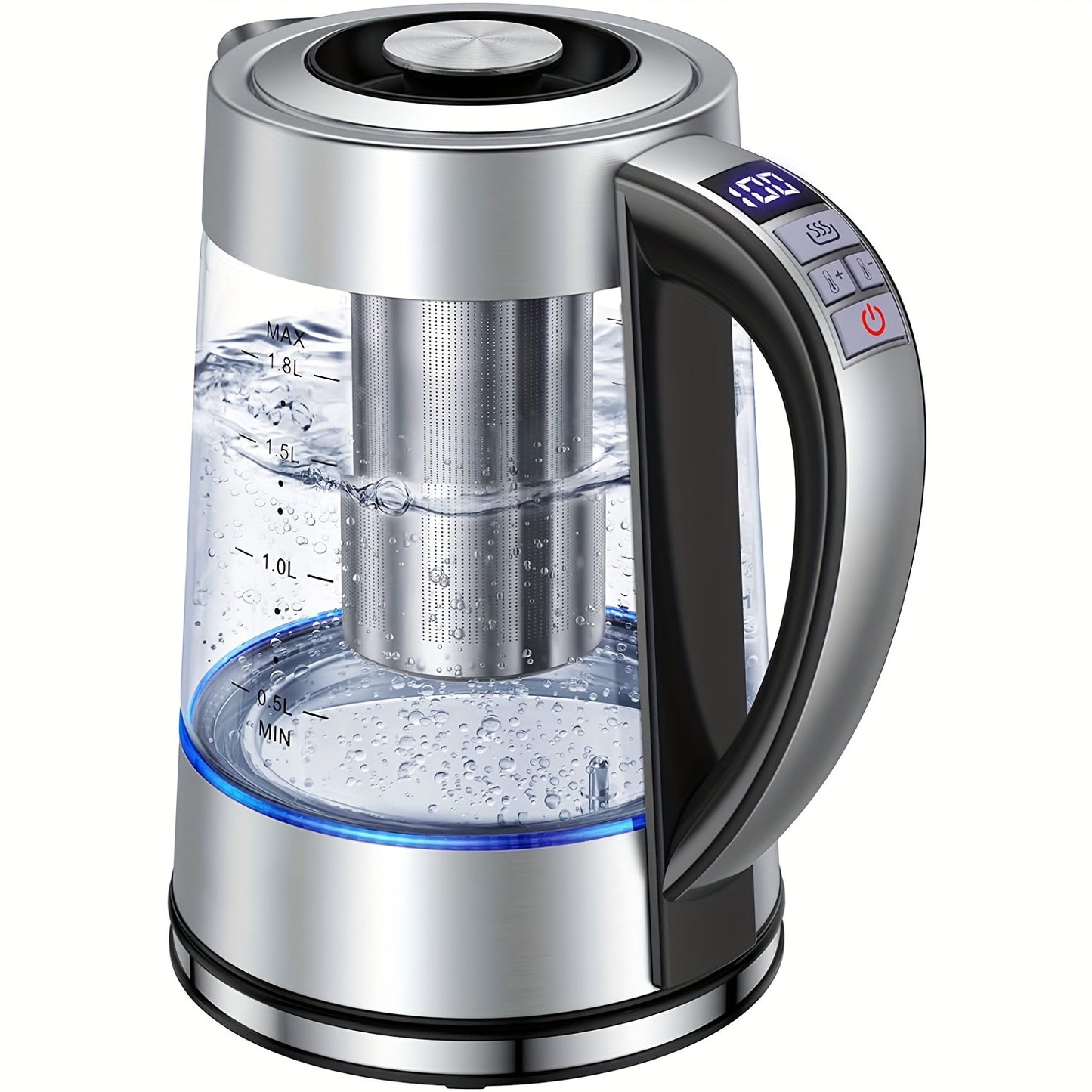 Electric Glass Kettle 12 Temperature Controls Keep Warm