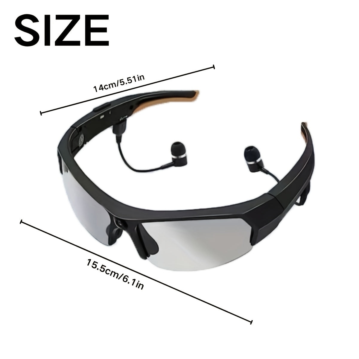 1080P Smart Glasses Camera 32GB Storage And USB Rechargeable Battery