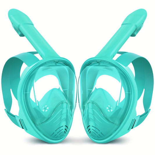 Two Pack Full Face Snorkel Mask For Kids With Camera Holder