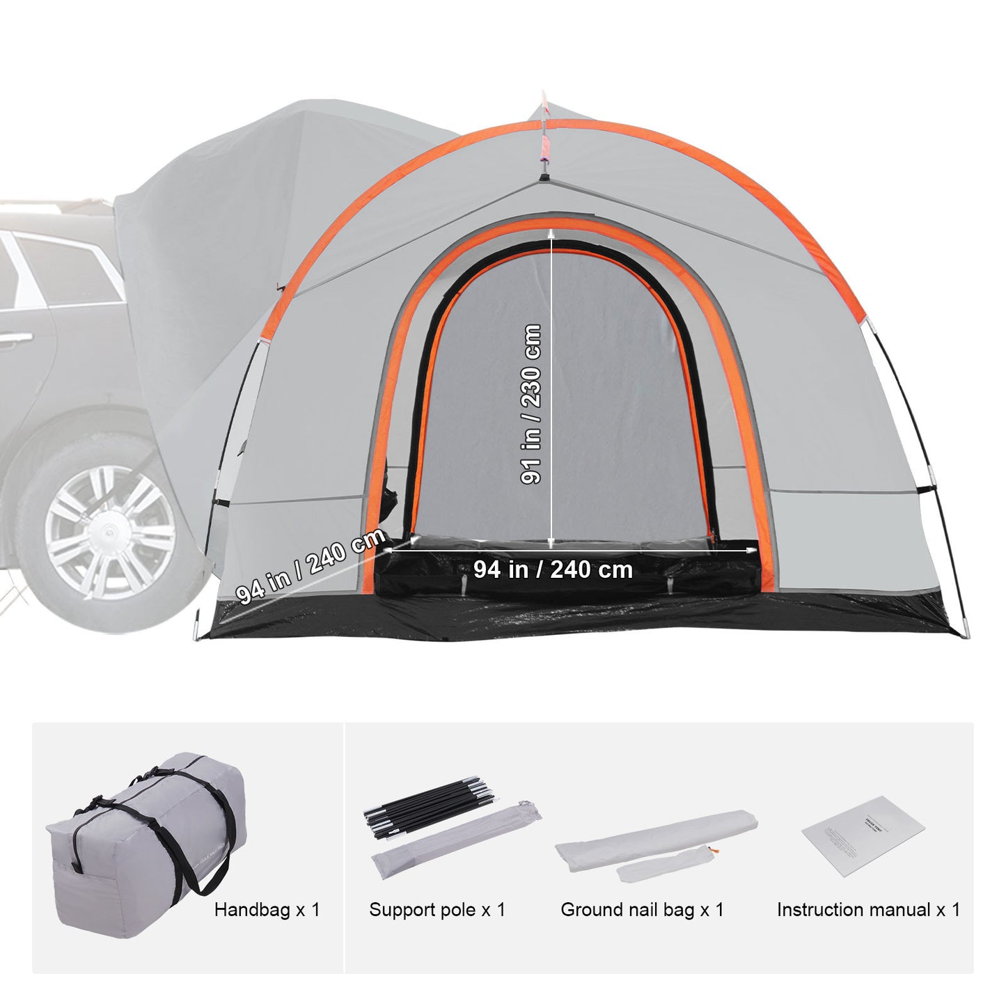 SUV Camping Tent With Rain Layer Carry Bag And Double Layer