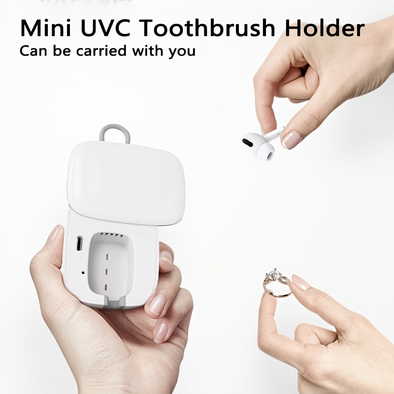 UVC Toothbrush Holder Wall Mount USB Rechargeable Travel