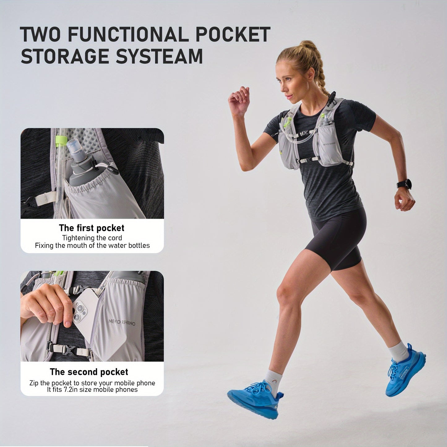 Hydration Running Vest With Water Bladder Lightweight Pack
