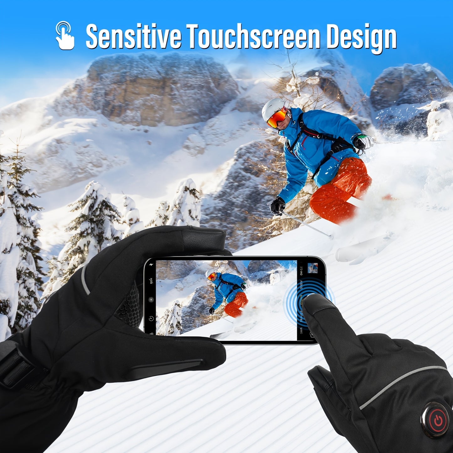 Rechargeable Heated Gloves For Men And Women 5V 6000mAh
