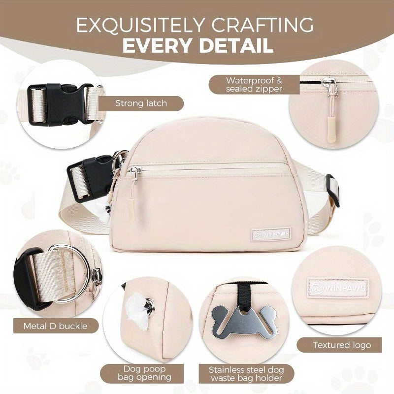 Hands Free Dog Training Belt Bag With Poop Bag Dispenser