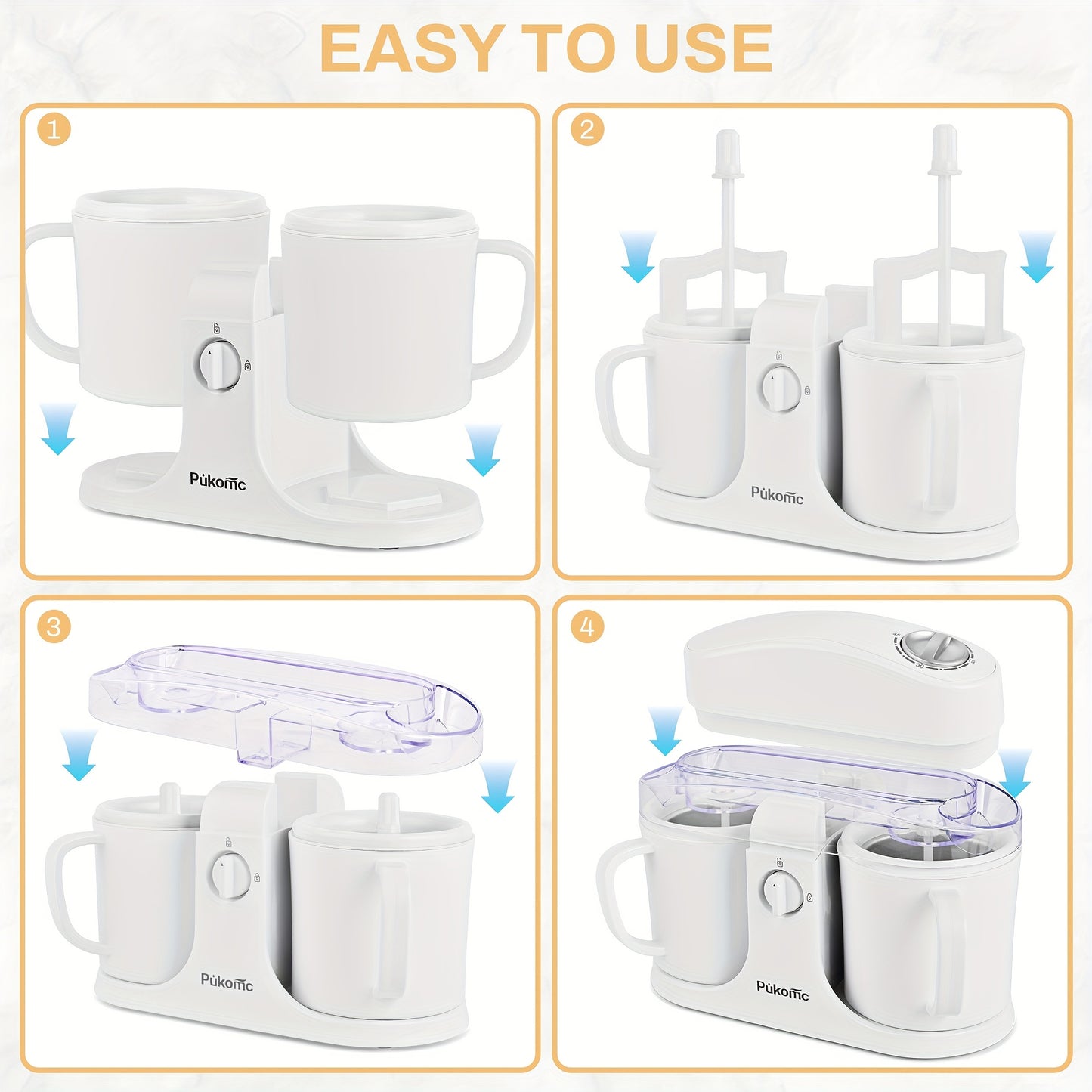 Home Ice Cream Maker Detachable Design For Easy Cleaning