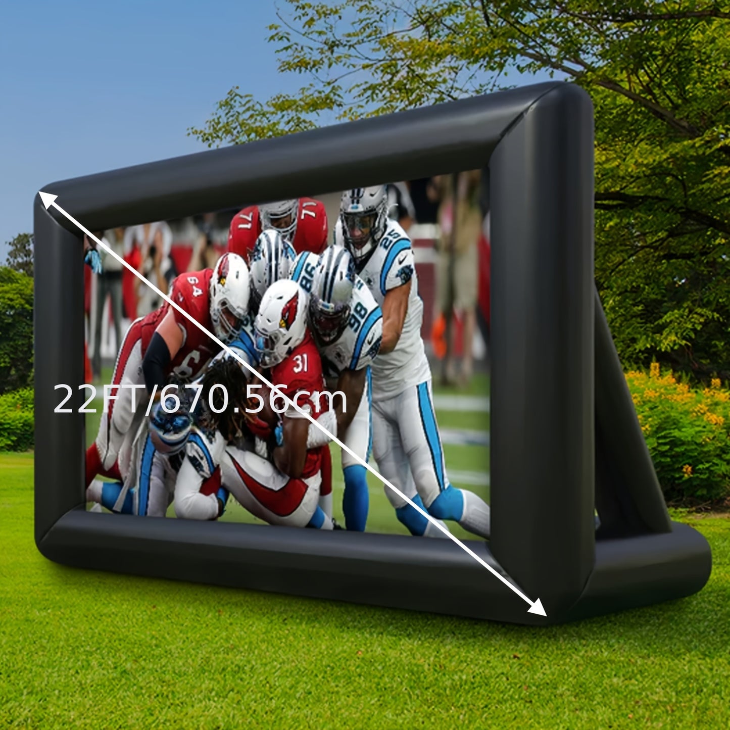 Inflatable Outdoor Movie Screen for Backyard Fun and Entertainment