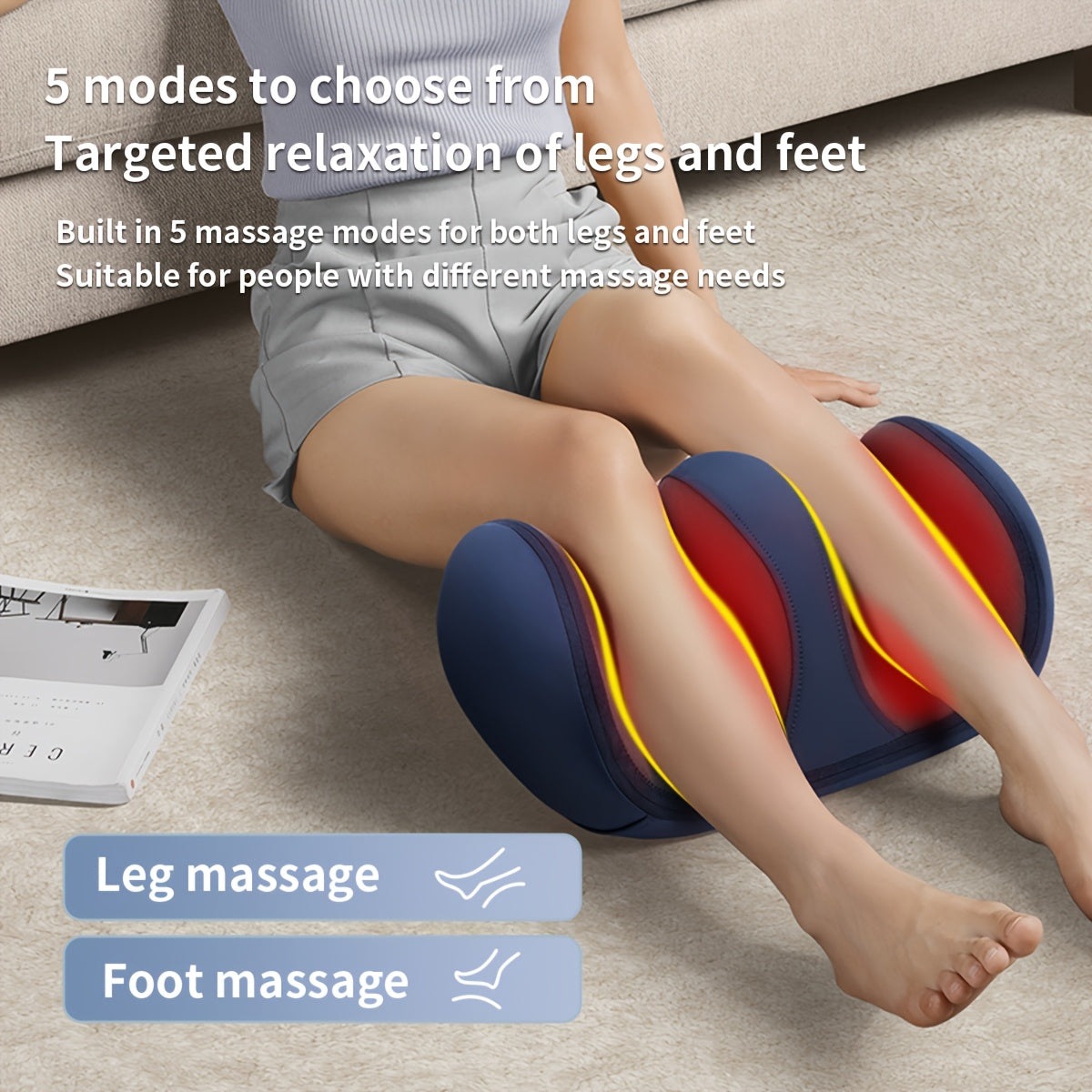 MASSTECK Shiatsu Foot Massager with Heat for Relaxation