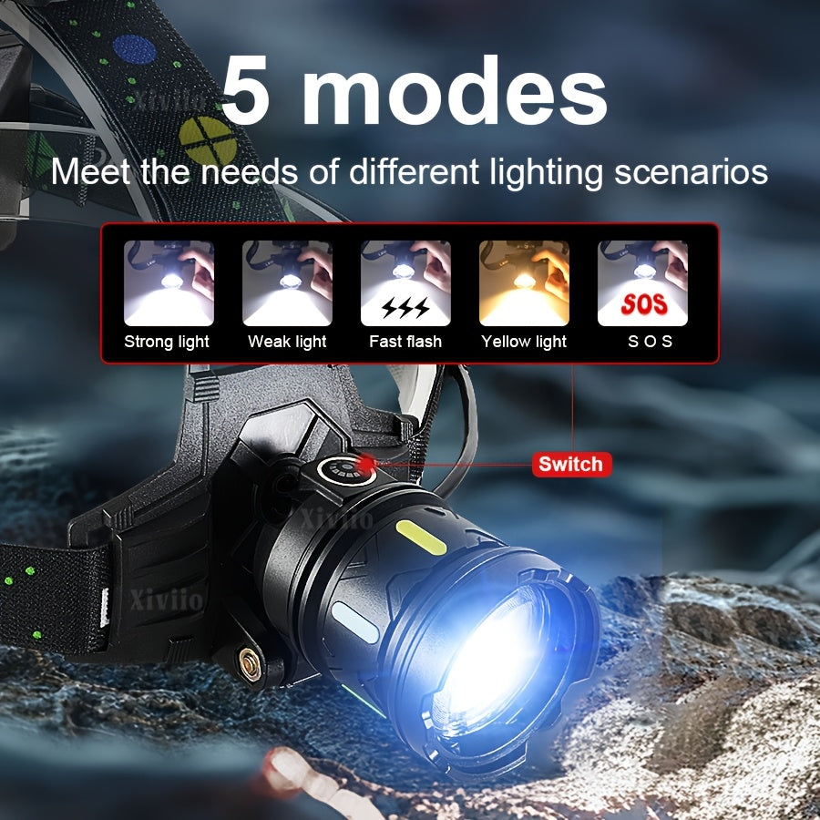 Paweinuo Rechargeable Headlamp for Outdoor Work and More