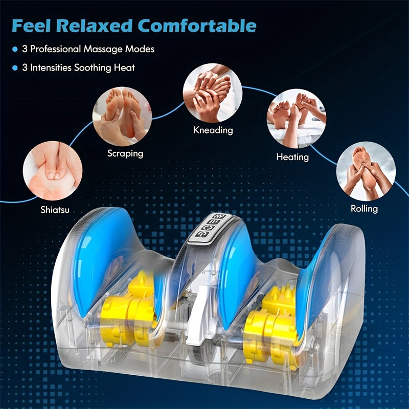 Shiatsu Foot Massager With Heat And Calf Massage Roller