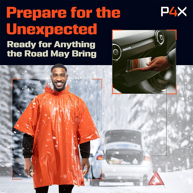 Emergency Rain Ponchos Set for Outdoor Adventures and Camping
