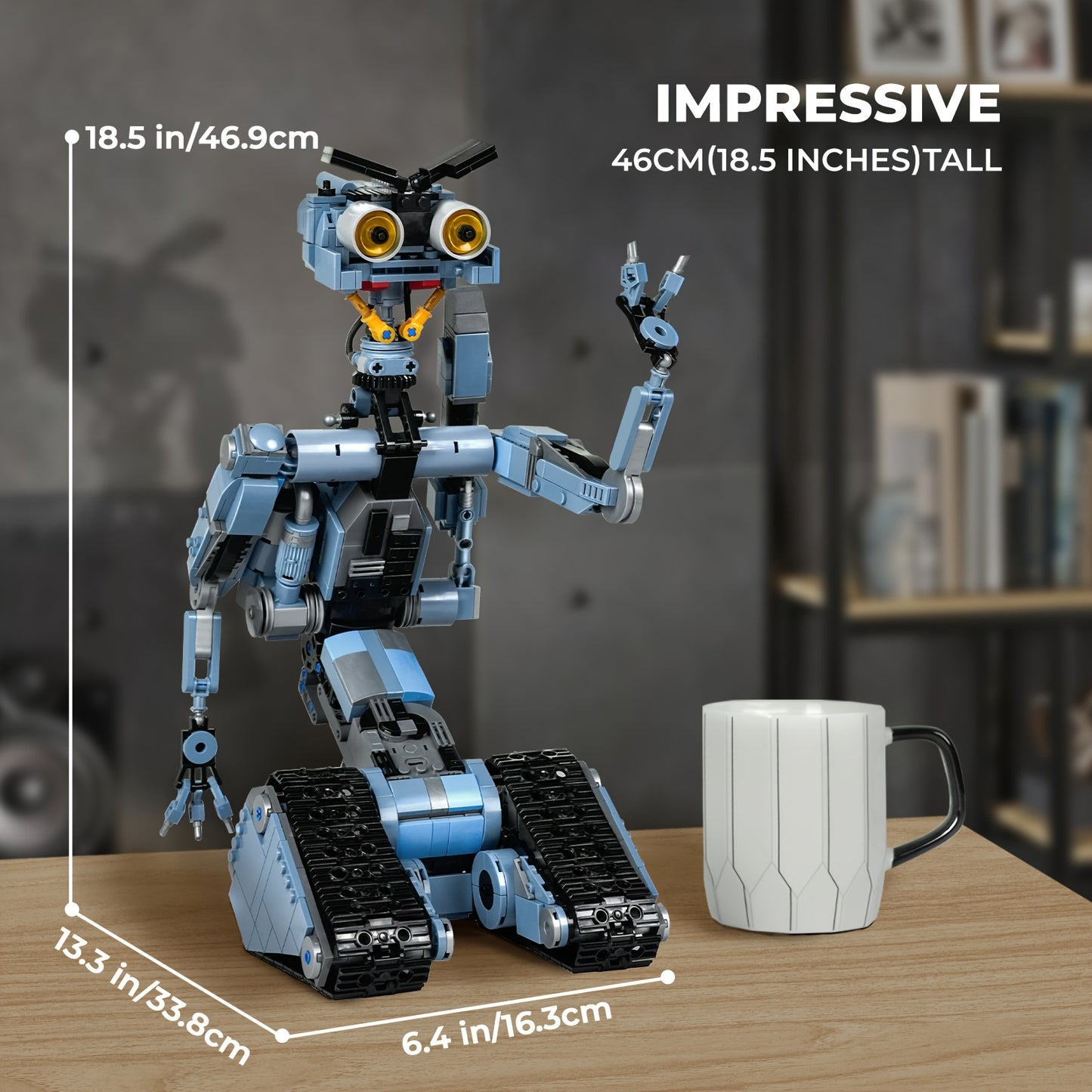 Johnny 5 Robot Building Blocks Set Movable Laser Movie Replica