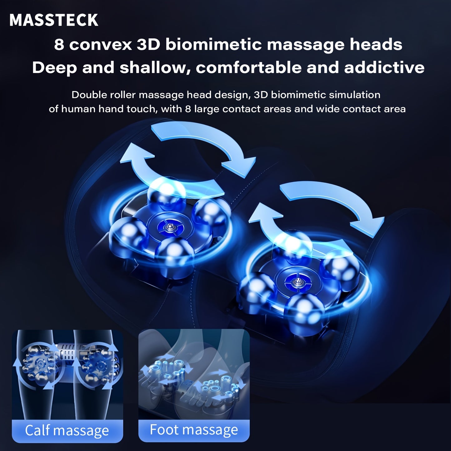 MASSTECK Shiatsu Foot Massager with Heat for Relaxation
