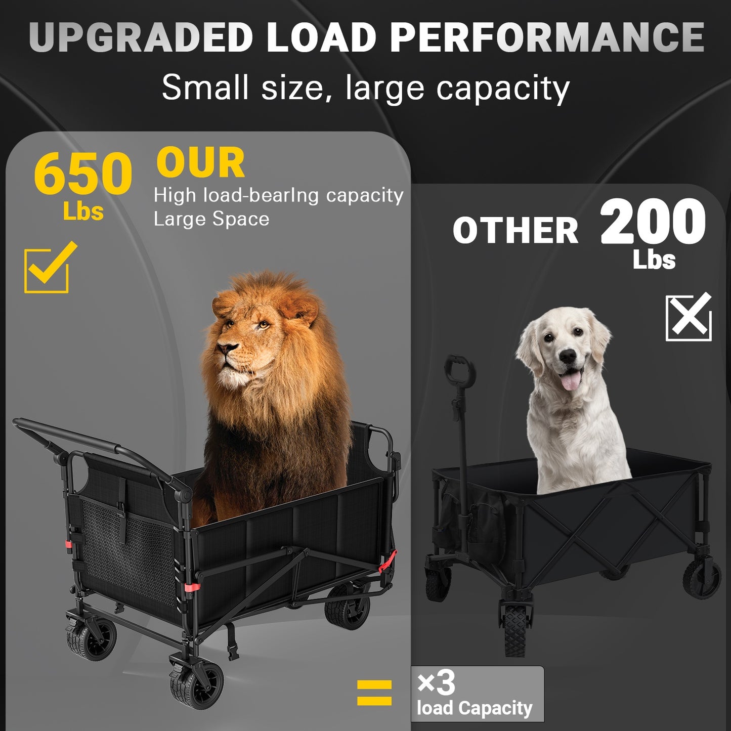 Two In One Folding Wagon Beach Chair All Terrain Grocery