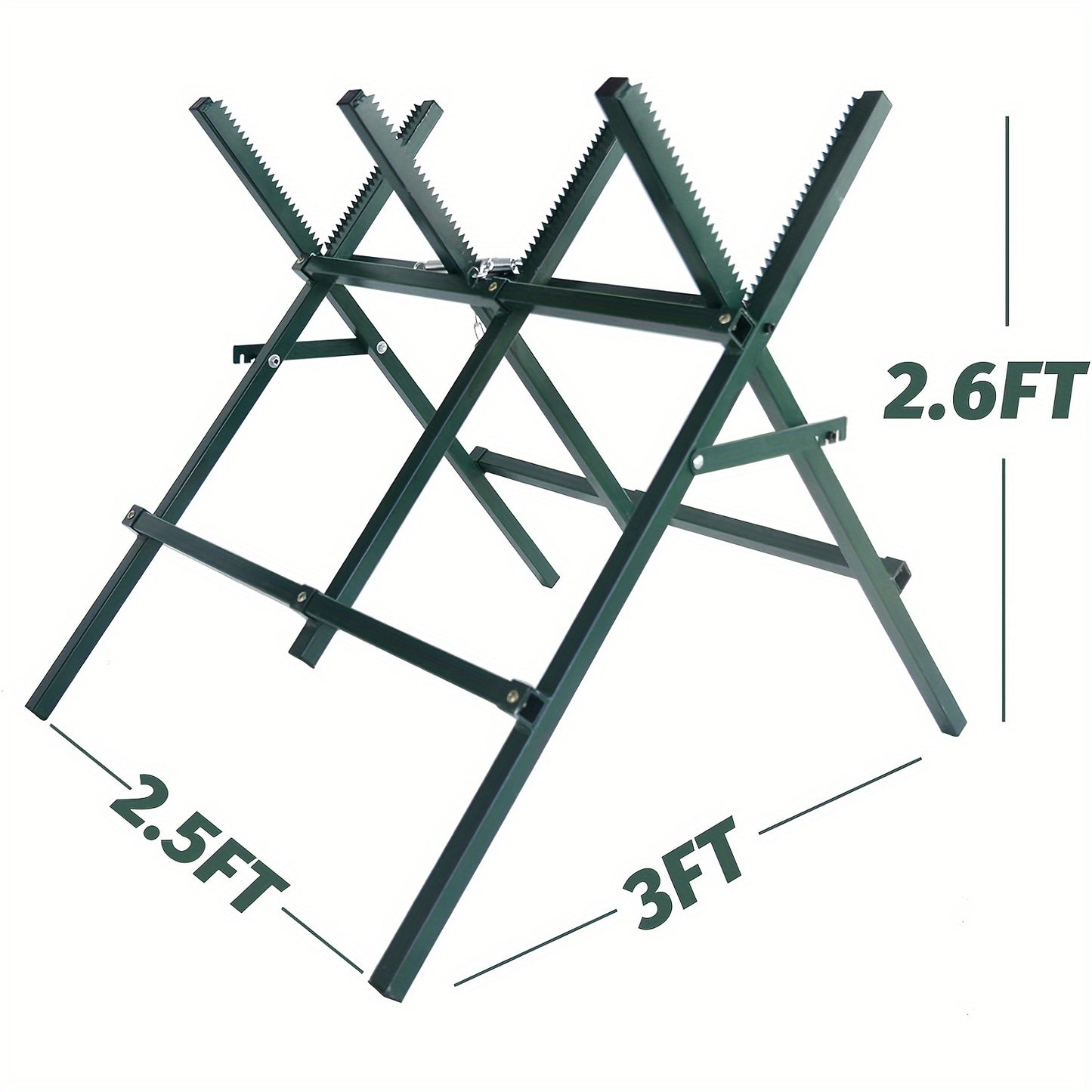 Foldable Steel Log Sawhorse for Easy Chainsaw Cutting