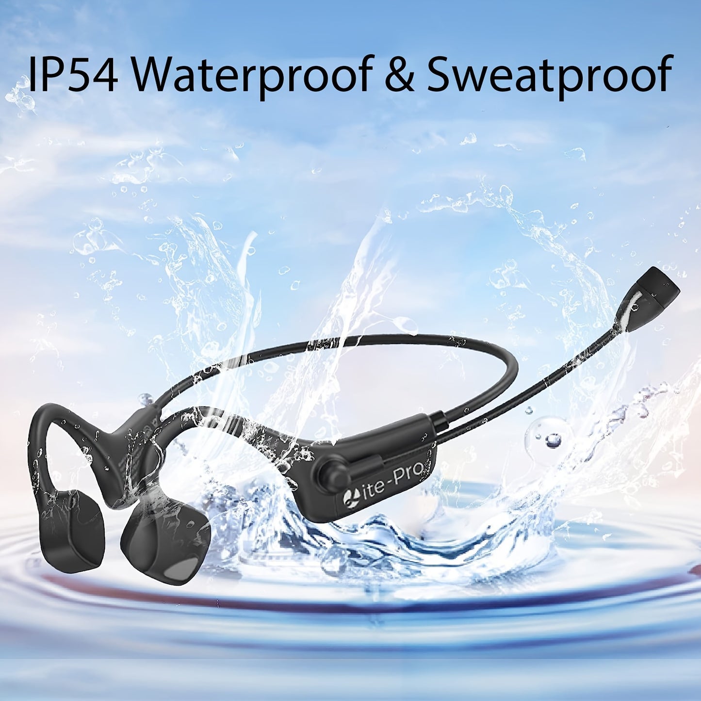 Wireless Bone Conduction Headphones With Microphone