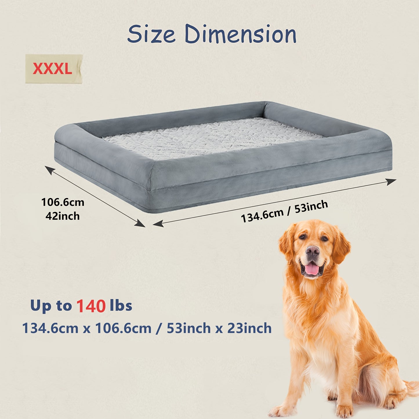 Cozy Plush Memory Foam Dog Bed With Removable Cover