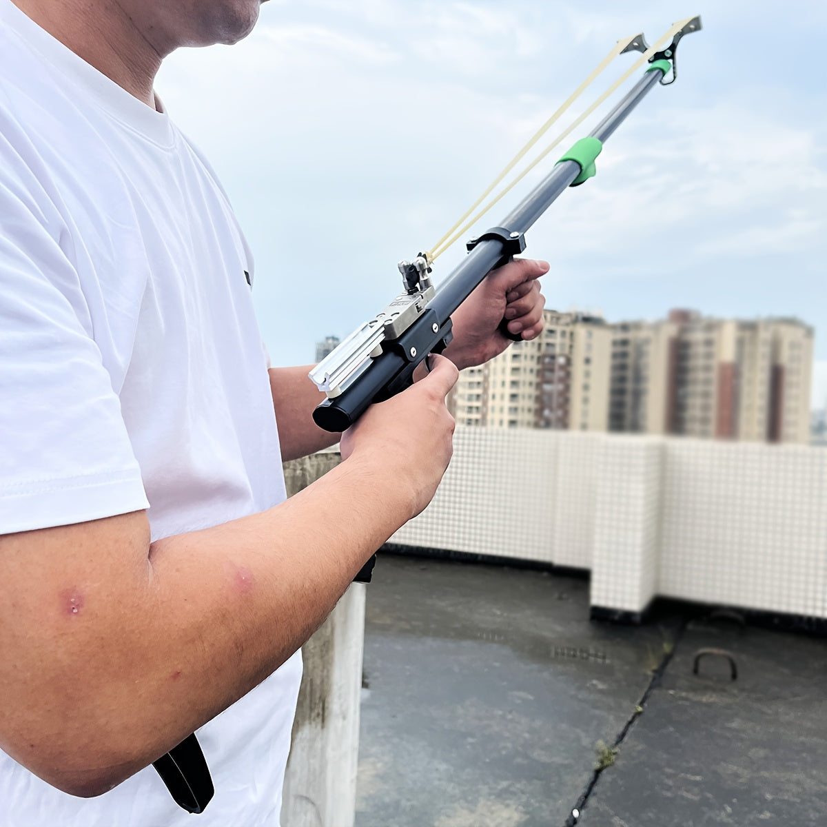 Extensible Stainless Steel Slingshot With Ergonomic Handle For Outdoor Hunting