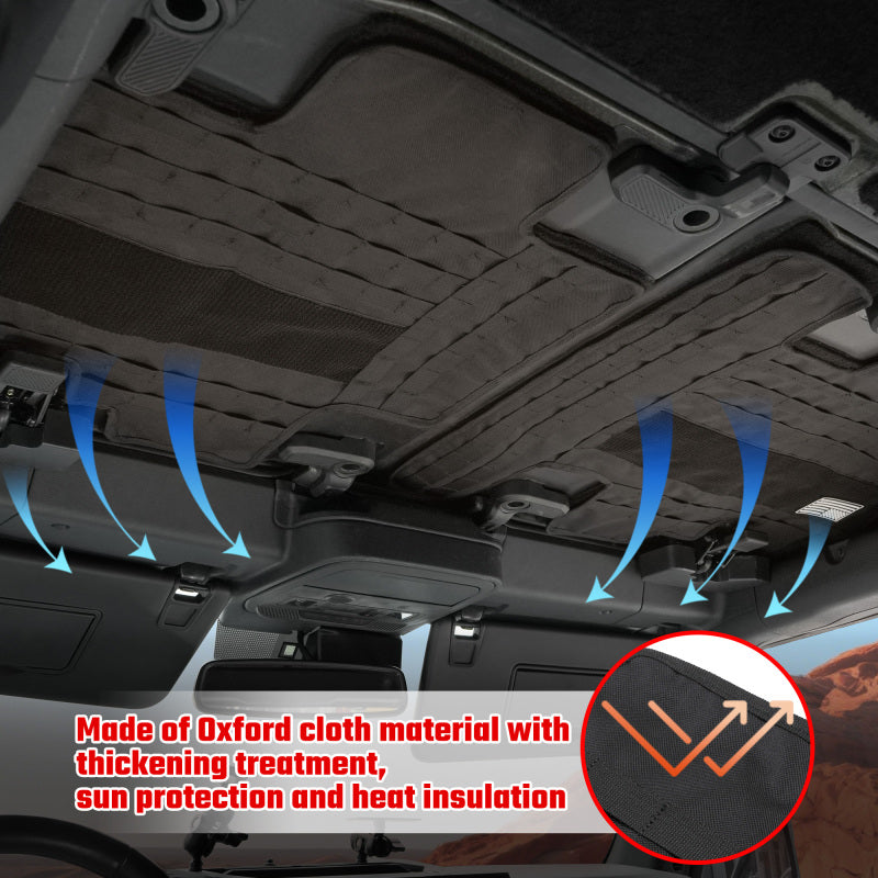Roof Storage Organizer With Tactical Vest Design And Medical Kit