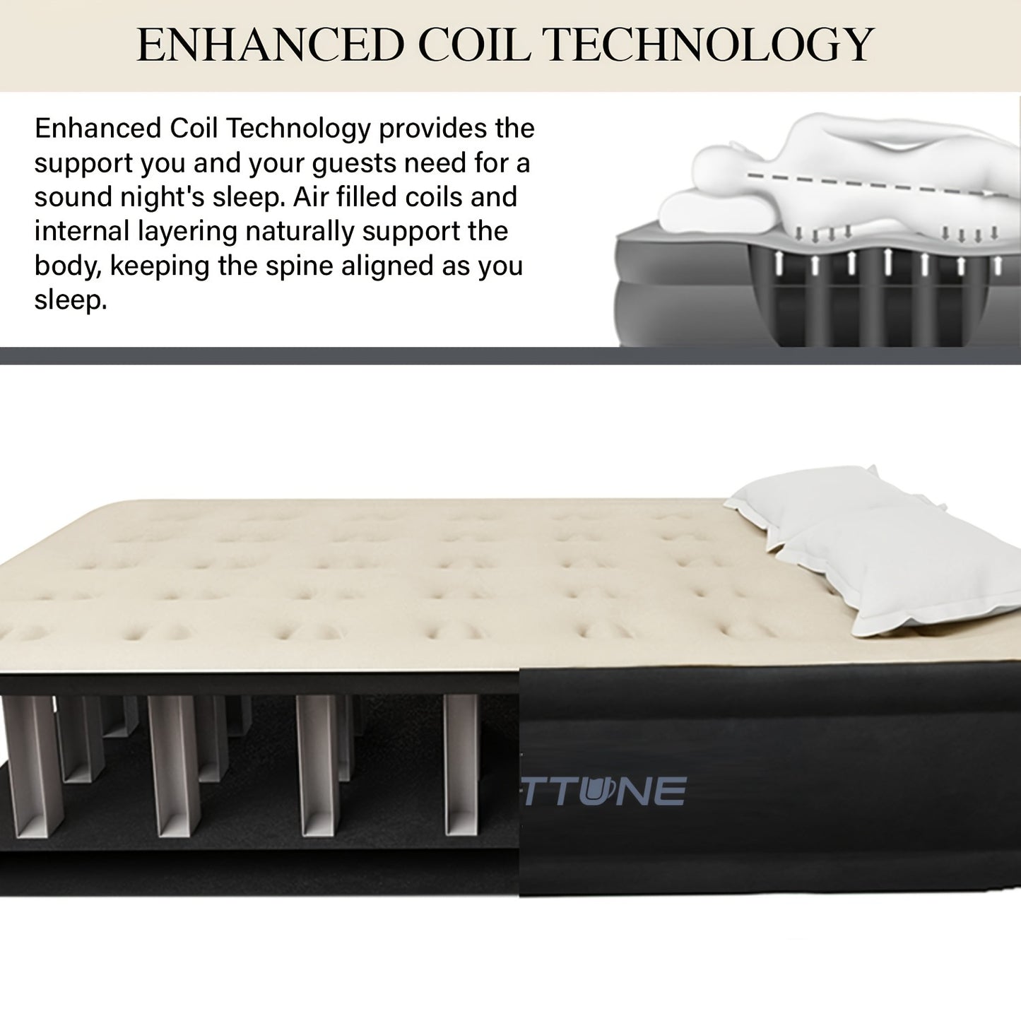 Deluxe Double Inflatable Mattress With Built In Pump Camping