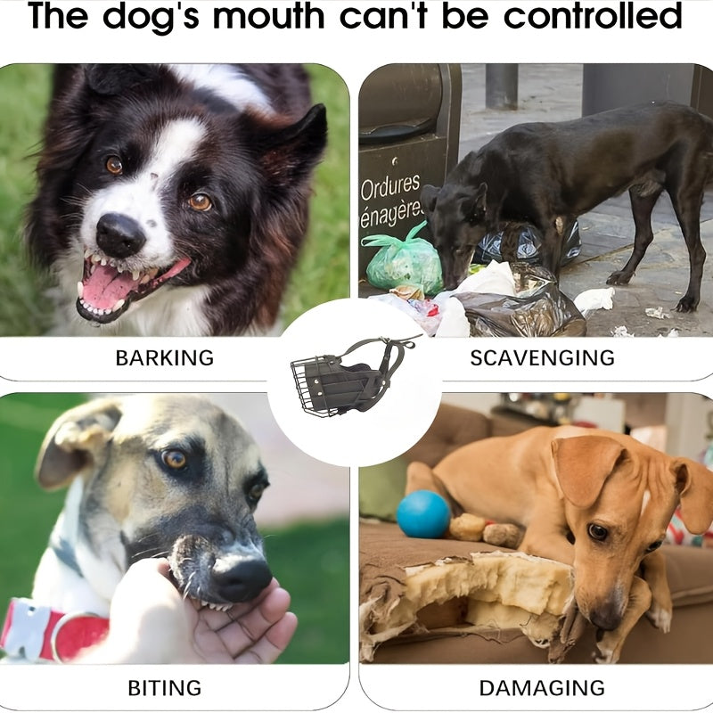 Stainless Steel Dog Mouth Cage For Training Adjustable Buckle