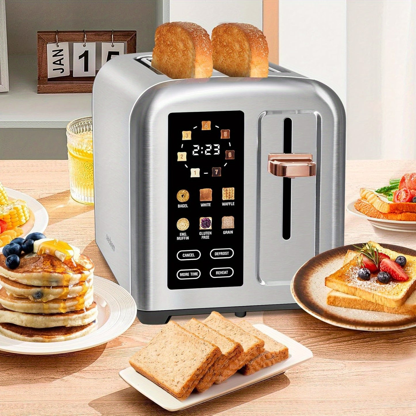 Touch Screen Stainless Steel Smart Toaster For Bagels