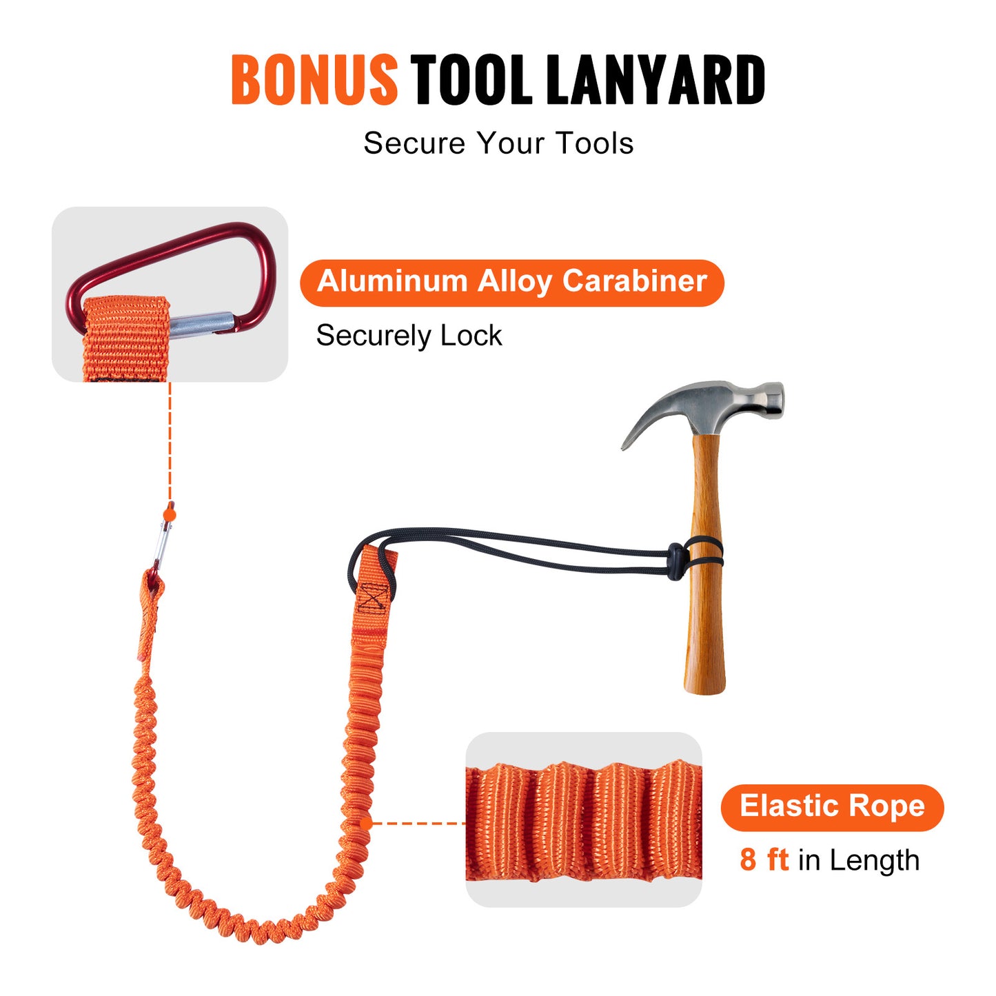 Steel Core Arborist Flipline With Snap Hook And Carabiner