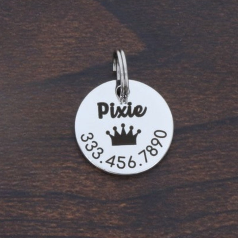 Personalized Cat ID Tag For Collar Double Sided Pet