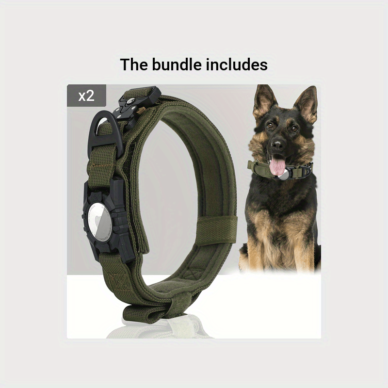 Tactical Nylon Dog Collar With GPS Holder For All Breeds
