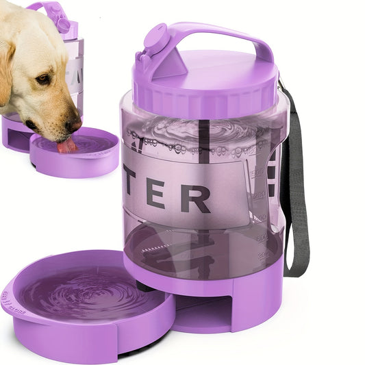 LESOTC Dog Water Bottle With Pull Out Bowl Hydration