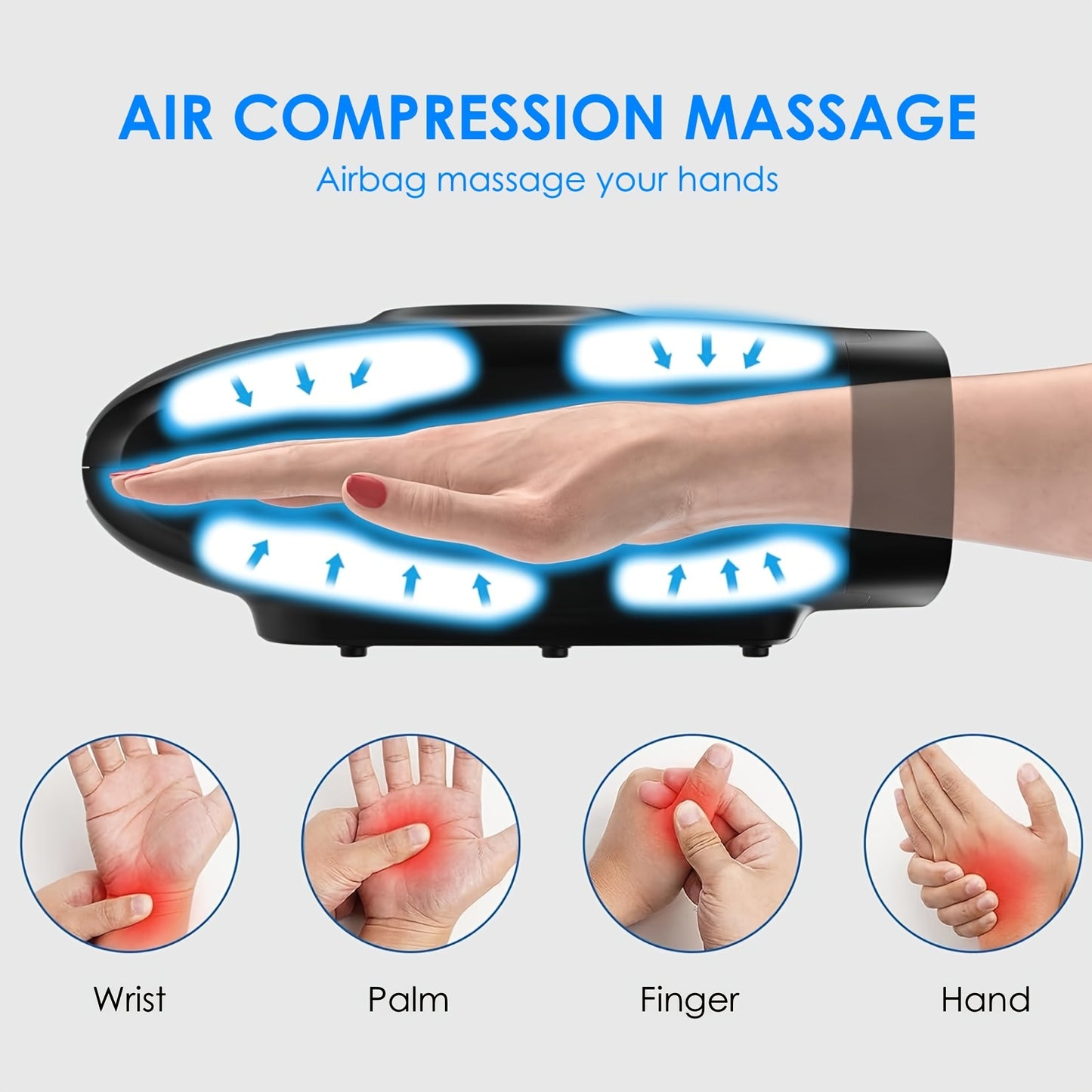 Hand Massager with Multiple Modes and Vibrations for Relaxation