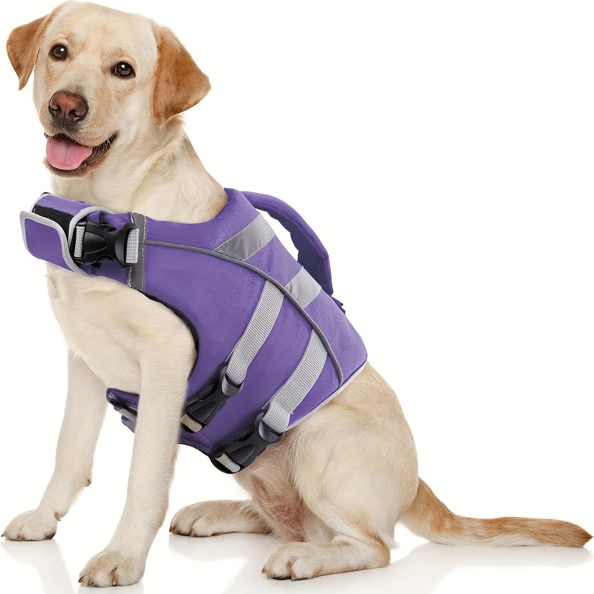 Paiaite Reflective Dog Life Jacket With Handle D Ring